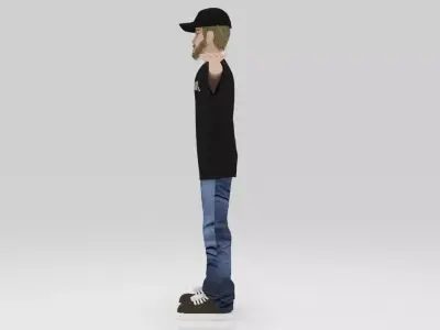 Ken Block drift Rigged  Low-poly 3D model