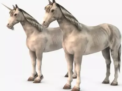 Horse and Unicorn 3D model