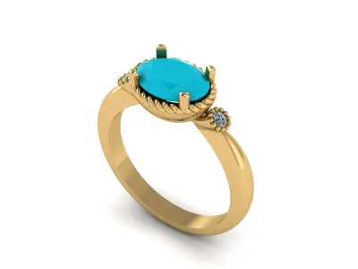 Ruby Ring Free 3D print model
