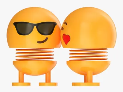 Car spring toy figure kiss 3D model