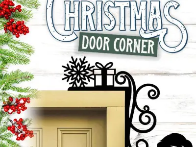 Christmas door corners vol 3 - Multipack of 10 models 3D print model