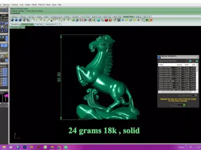 Luxury Chinese Feng Shui Horse Sculpture 103a 3D print model