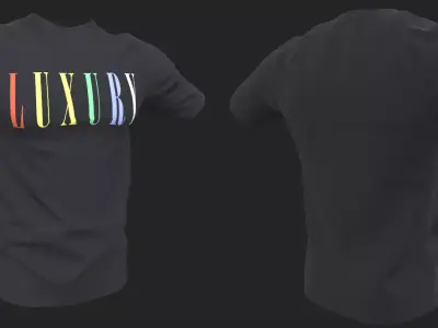 Luxury T-Shirt Low-poly 3D model