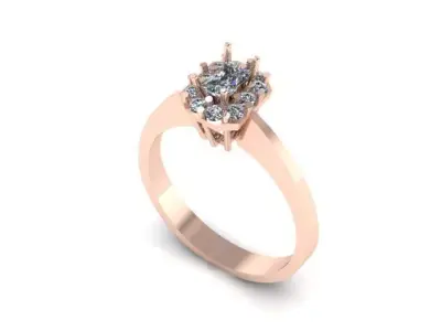Diamond Ring 3D print model 24