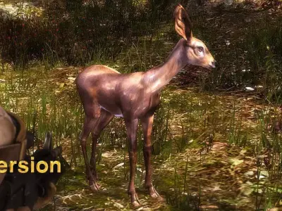 3DRT - Fawn Low-poly 3D model