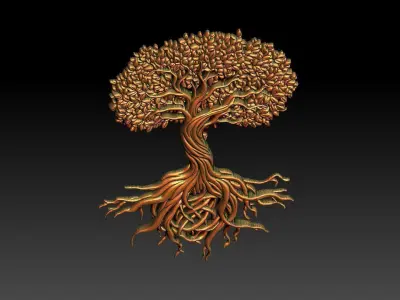 1 old tree CNC Relief Model 3D print model