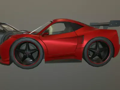 FuroreF8L car Low-poly 3D model