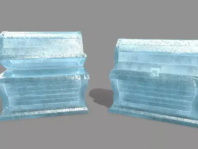 Chest ice box Low-poly 3D model