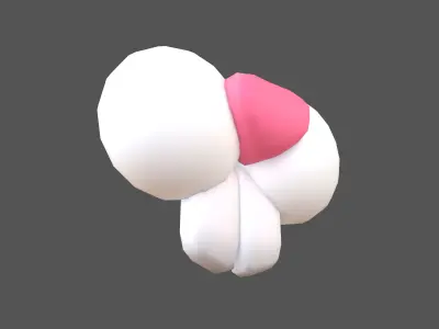 Rabbit Nose v1 001 Low-poly 3D model