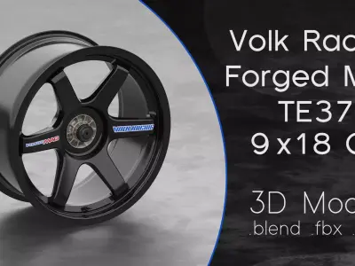 RAYS Volk Racing Forged Mag TE37 Centerlock Wheel 3D Model 3D model