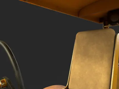 Indian Road Roller V2 Low-poly 3D model