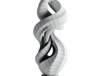 Bas relief abstraction Low-poly 3D model