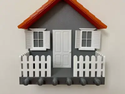 KEY HOUSE FOR WALL WITH PORCHWAY VESTIBULE 3D print model