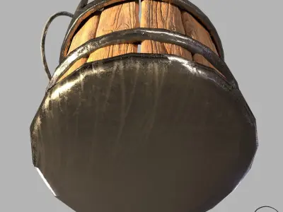 fireplace accessory Low-poly 3D model