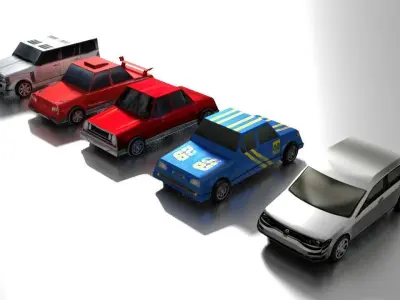 Low Poly Car Models Low-poly 3D model