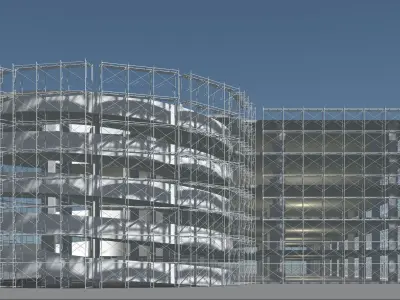 Parking garage building under construction 25-30 3D model