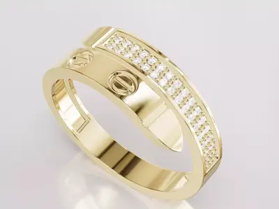 Jewelry Diamond Ring Model RG06 Free 3D print model
