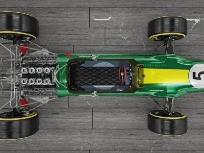 Lotus 49 F1 car 3D model