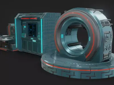 SciFi Terminals 24 Low-poly 3D model
