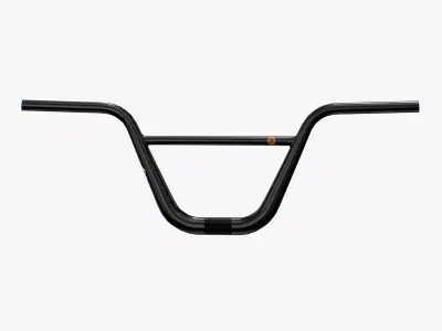 BMX handlebar in black Low-poly 3D model