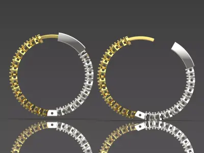Sparkling Chandelier STL 3D jewelry Earrings mode je0099 3D print model