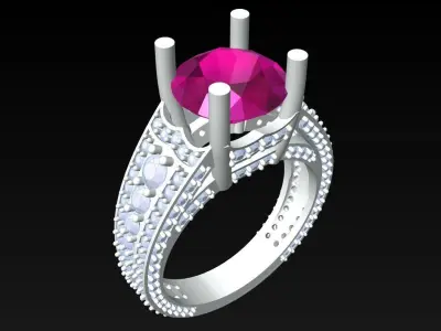 Diamond Ring - Womens Rings - N216301 3D print model