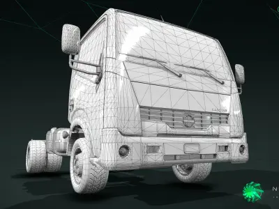 Nissan Cabstar Truck Trailer - 2017 - Car Model Mid-Poly  Low-poly 3D model