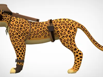TF2 Sniper Leopard Low-poly 3D model