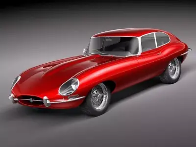 Jaguar E-type 1962 coupe 3D model
