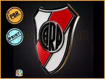 River Plate Escudo logo - Cinematic - 3D print 3D model
