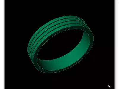 free men gold ring Free 3D print model