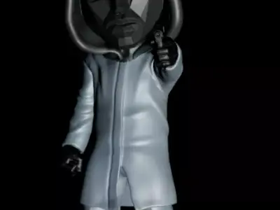 FRONT MAN  Low-poly 3D model