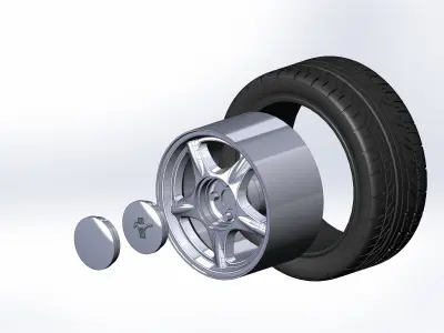 Wheels for scale model Mk3 1990 3D print model