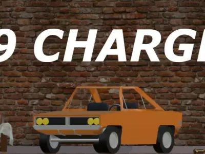Low Poly 69 Charger 3D model