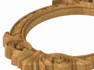 Carved picture frame STL 3D model 79
