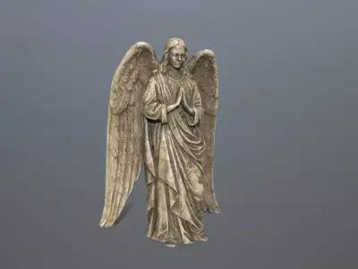 Angel Statue 4 Low-poly 3D model