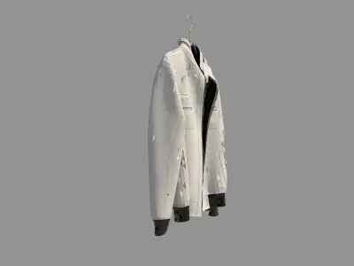 Fashion Men Jacket White 3D model