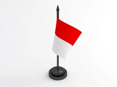 Table Flag Indonesia 3D model