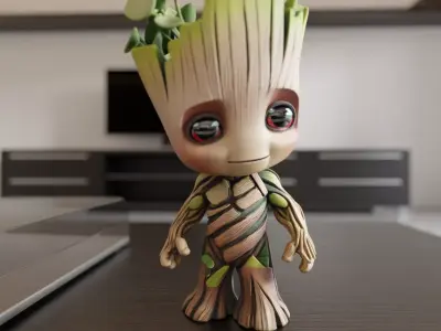 Baby Groot 3D print model