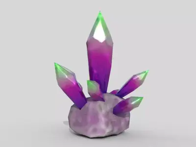 Crystals crystal Low-poly 3D model