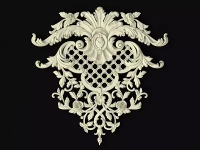 Central decor ornament for furniture 3D model 820