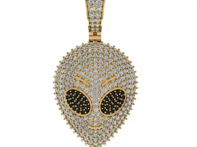 Alien Pendant 3D print model 3D print model