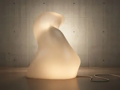 lighting 3d print model table lamp with sculpture 3D model