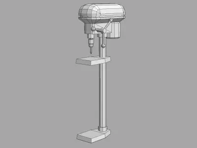 Pillar Drill Low-poly 3D model