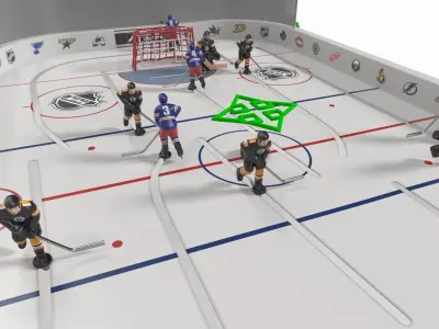Stiga Stanley Cup Table Hockey Rigged 3D model