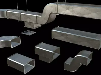 Ventilation Modular PBR 05 Low-poly 3D model