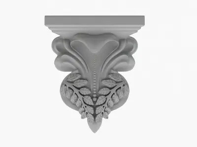 Scroll Corbel 24 3D model