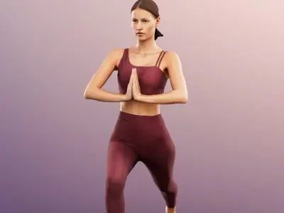 Chiara 13226 - Athletik Woman Yoga Pose Low-poly 3D model