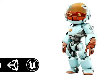 ROBO ZERO-G  Rigged for Unreal Engine - Unity - MIXAMO 3D model