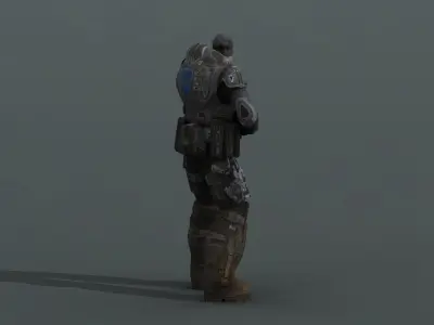 Gears Of War Player Low-poly 3D model